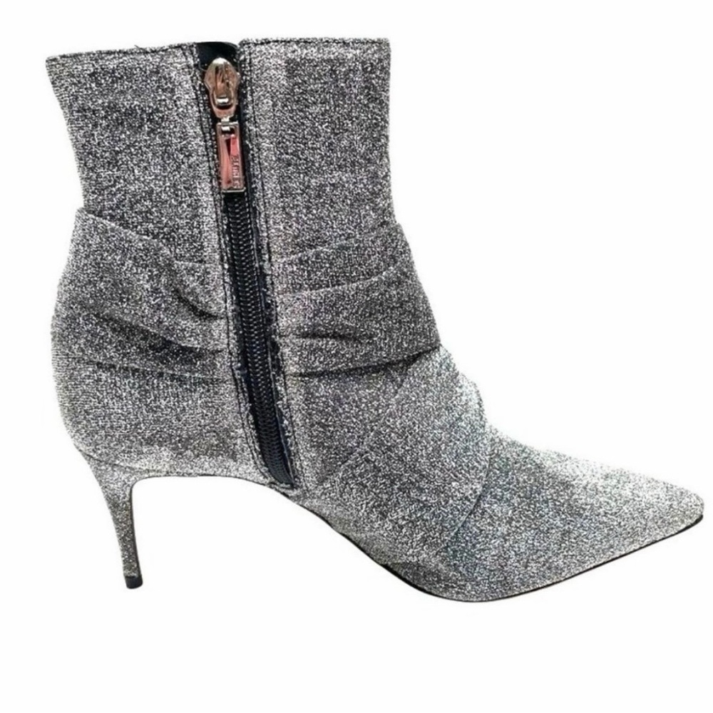 SCHUTZ Sparkling Silver Heeled Boots - Picture 3 of 3